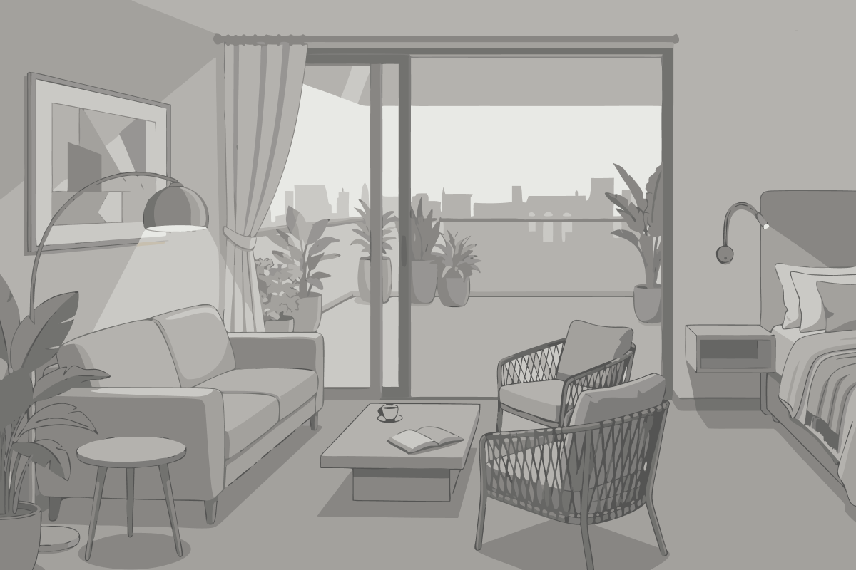 Appartamento con 1 Camera da Letto e Balcone
